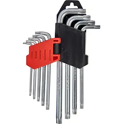Набір шестигранних ключів Vitals Master Torx Т10-Т50, 9 шт. (189338) - мініатюра 2