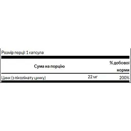 Цинк піколінат Swanson Zinc Picolinate 22 мг 60 капсул - мініатюра 2
