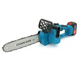 Акумуляторна ланцюгова пила Domotec Chain Saw 12″ 24V, зарядний пристрій + 2 акумулятори - мініатюра 4