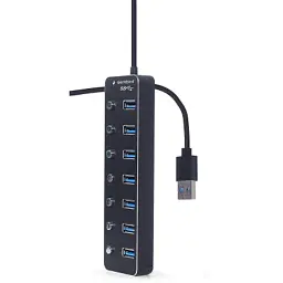 Концентратор Gembird USB 3.0 7 ports (UHB-U3P7P-01) - мініатюра 3