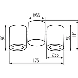 Світильник точковий Kanlux Blurro 2xGU10 CO-B down-light (32952) - мініатюра 3