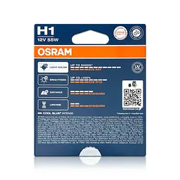 Комплект галогенових ламп OSRAM H1 64150CBN-2HB Cool Blue Intense NG +100% 5000K 55W 12V P14.5s (2 шт) - мініатюра 7
