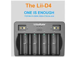 Універсальний зарядний пристрій Liitokala Lii-D4 на 4 канали (Li-ion, NiMH + NiCD + крона) Type-C - мініатюра 9