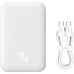 Зовнішній акумулятор Baseus MagSafe 6000mAh 20W (PPCX020002) білий - мініатюра 2