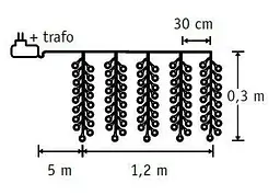 Гірлянда Luca Lighting Біла бахрома 7.7 м холодний білий (8718861852363) - мініатюра 2