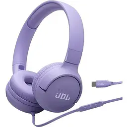 Навушники JBL Tune 520C Purple USB-C мікрофон однокнопковий пульт керування технологія Pure Bass
