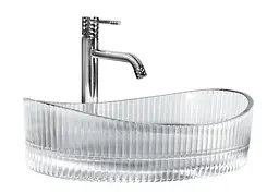Умивальник Rea Harper накладний 50x37 см transparent REA-U8525