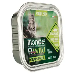 Вологий корм для котів Monge Cat Вwild Gr. Free Wet Sterilised кабан з овочами 100 г - мініатюра 3