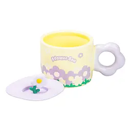 Чашка керамічна Happy Life Flowers з кришкою жовта 300 мл HP7196Y - мініатюра 2