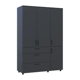 Шафа для одягу Doros Торн Антрацит 3 ДСП/3Ш (полиці) 135х51.6х200 (44900494) - мініатюра 12
