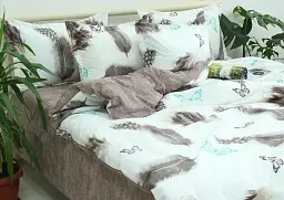 Комплект постільної білизни з компаньйоном TAG Tekstil R-T9149 Євро - мініатюра 2