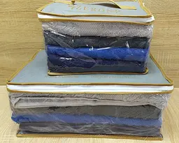 Набір турецьких махрових рушників Zeron 4 штуки 70х140 + 4 штуки 50х90 Zigzag Bordur - мініатюра 3