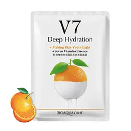 Тканинна вітамінна маска для обличчя з екстрактом цитрусу Bioaqua V7 Deep Hydration 30 г