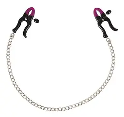 Затискачі для сосків на ланцюжку Bad Kitty Silicone Nipple Clamps, 52 см