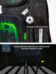 Ортопедичний шкільний рюкзак (ранець) School Standard 6 в 1 для хлопчика 570 гр 14,5 літрів Чорний з зеленим - мініатюра 10