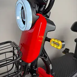 Міський електровелосипед EVOBIKE Nova S 500W з пасажирським сидінням, поворотниками, корзиною та дисплеєм, 48V 12Ah (економний, до 40 км/год), червоного кольору  - мініатюра 14