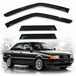 Дефлектори вікон вітровики Audi 80 B3-B4 Седан Скотч 3M Voron Glass