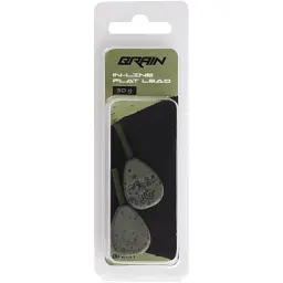 Грузило Brain In-Line Flat Lead 30g 2шт/уп Green - мініатюра 2