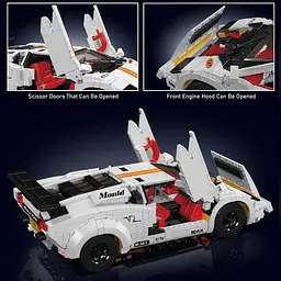 Конструктор машина на радіокеруванні Mould King Lamborghini Countach машинка ламборгіні  1384 деталей - мініатюра 4
