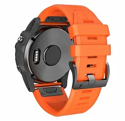 Силіконовий ремінець Primo для годинника Garmin Fenix 5/5 Plus/Fenix 6/6 Pro Orange - мініатюра 2