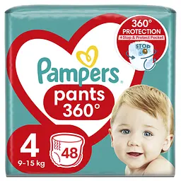 Підгузки-трусики Pampers Pants Maxi одноразові 4 (9-15 кг) 48 шт.