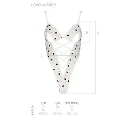 Еротичний боді з малюнком Passion LOVELIA Body white L/XL - мініатюра 7