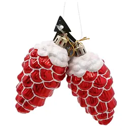 Ялинкова іграшка Chomik Шишки 9 см, 2 шт, червоні (5900779895386_3)
