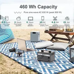 Зарядна станція CTECHi JustNow JNB630 Portable Power Station 630W 460Wh LifePO4 - мініатюра 9