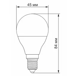 Лампочка TITANUM LED G45e 7W E14 4100K (VL-G45e-07144) - мініатюра 2