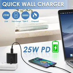 Швидкий зарядний адаптер USB-C 25W Fast Charger для Samsung Galaxy - мініатюра 4