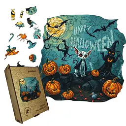 Пазл деревяний Happy Halloween, А3, Деревяна коробка 200 елементів