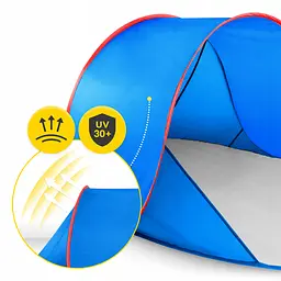 Намет пляжний 4FIZJO Pop-Up 195 x 120 см саморозкладний Blue/Red (P-5905973405164) - мініатюра 8
