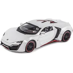 Колекційна металева модель гіперкара АвтоЕксперт Lykan HyperSport з інерцією, світлом та звуком 1:24 - мініатюра 2