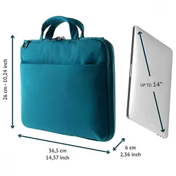 Сумка для ноутбука Tucano 14" Darkolor Light Blue (BDA1314-Z) - мініатюра 6