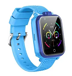 Розумний дитячий годинник Lemfo M45 з GPS, 4G SIM-картою, Wi-Fi, прослушкою, подвійною камерою автономністю до 4 днів Синій