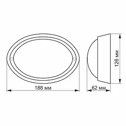 Led світильник Videx IP65 овальний 12 Вт 5000 K сенсорний білий (VL-BHO-125PW-S) - мініатюра 4