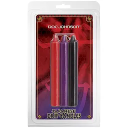 Низькотемпературні свічки Doc Johnson Japanese Drip Candles - 3 Pack Multi-Colored Doc Johnson SO2821 86992 - мініатюра 1