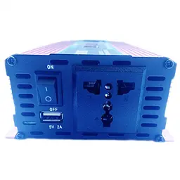 Інвертор напруги Carmaer Power Inverter 025 модифікована синусоїда Red 1 розетка 1 USB екран c 12V на 220V 500W (11066) - мініатюра 3