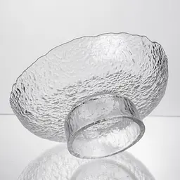 Фруктовниця на ніжці Ice Textured 20 см з крижаною текстурою скла Yiwu HP-34-89 - мініатюра 3