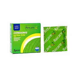 Презервативы Ultra Thin Mint Condoms 3 шт, ультратонкие, аромат: мята