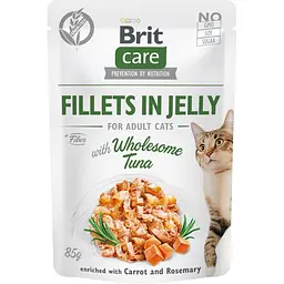 Вологий корм Brit Care Cat Pouch для кішок у желе тунець 85 г [CD]