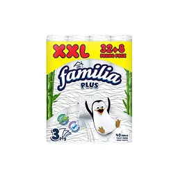 Туалетний папір Familia 3 шари 32+8 рулонів (8690536023493)