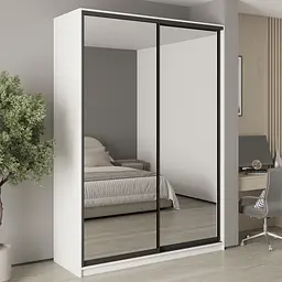 Шафа-купе дводверна MebelStar Стандарт BG 2 Дзеркала 170x45x240 см Аляска білий (MBS-10307)