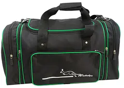Сумка дорожня зі збільшенням розміру Wallaby 365-2 40L Чорна із зеленим - мініатюра 2