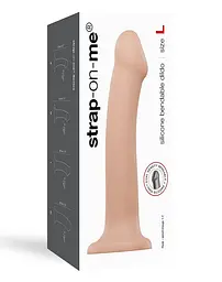 Насадка для страпону Strap-On-Me Dual Density Dildo Flesh L Strap-on-me SO2355 91231 - мініатюра 1
