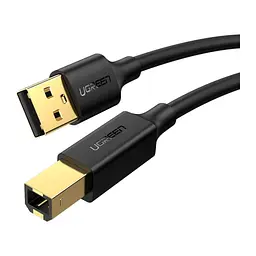 Кабель для принтера USB 2.0 AM/BM 1.0m US135 black Ugreen (20846) - мініатюра 2