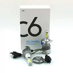 Світлодіодна автомобільна лампа H4 LED Headlight, ближнє і дальнє світло, з вентилятором охолодження, комплект 2 шт - мініатюра 4