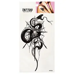 Тимчасове татуювання Чорна змія Tattoo Bambi 1020-HM1605