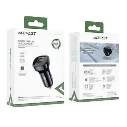 Автомобільний зарядний пристрій ACEFAST B4 digital display 66W(USB-C+USB-A) dual port car charger - мініатюра 3