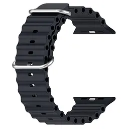 Ремінець силіконовий Primolux Ocean для годинника Apple Watch 38 мм, 40 мм, 41 мм Black - мініатюра 3